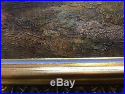 Antique vintage gilt framed very old signed original fine oil painting