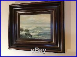 Antique vintage original framed and signed oil painting by puerto marinas