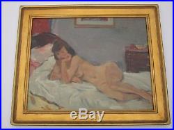 Anton Vorauer Vintage Portrait Painting Iconic Gorgeous Female Model MCM Nude