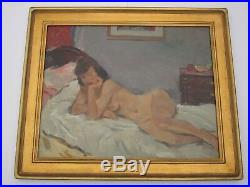 Anton Vorauer Vintage Portrait Painting Iconic Gorgeous Female Model MCM Nude