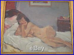 Anton Vorauer Vintage Portrait Painting Iconic Gorgeous Female Model MCM Nude