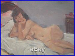 Anton Vorauer Vintage Portrait Painting Iconic Gorgeous Female Model MCM Nude