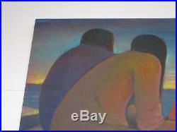 Antonio Arroyo Painting Expressionist Mexican Indian Coastal Modernist Vintage