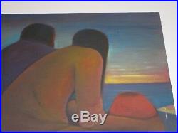 Antonio Arroyo Painting Expressionist Mexican Indian Coastal Modernist Vintage