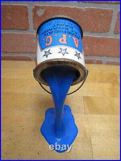 Apc American Paint Co Paint Store Display Advertising Bank Sign Can Pouring