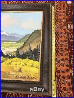 Arthur Selander Mt. Hood from Hood River Valley Oregon Landscape Painting Vtg