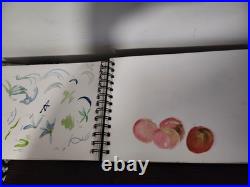 Artist Water Color Sketches Paintings Signed Appear Vintage E Ansley