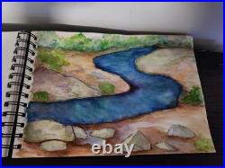 Artist Water Color Sketches Paintings Signed Appear Vintage E Ansley