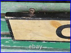 Authentic Antique vtg c1930s Country Store OPEN SIGN Painted Wood 2-Sided Shop