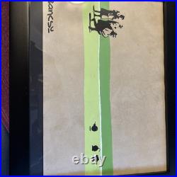 BANKSY drawing and painting on old paper signed stamped vintage