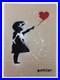 Banksy Spray Painting on cardboard, signed and sealed, vintage