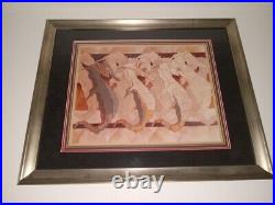 Barbara Burnett Artist VTG Hand Signed LE #30/100 Framed Seahorses 1983 VGUC