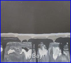 Baringer Vintage 1970's Abstract Drip Nocturnal Landscape Signed Painting