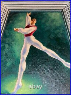 Beautiful Original Vintage Painting Ballerina Ballet 1940s Signed Stunning