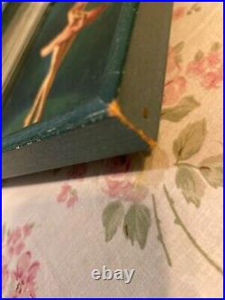 Beautiful Original Vintage Painting Ballerina Ballet 1940s Signed Stunning