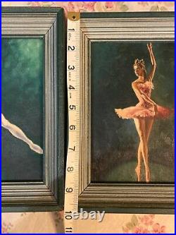Beautiful Original Vintage Painting Ballerina Ballet 1940s Signed Stunning