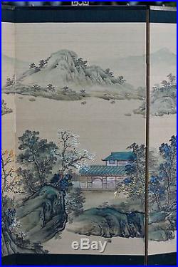 Beautiful Vintage Japanese Painted Folding Screen, Signed & Excellent Condition