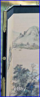 Beautiful Vintage Japanese Painted Folding Screen, Signed & Excellent Condition