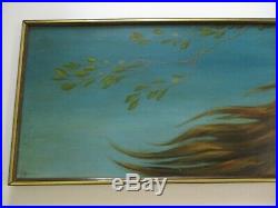 Becerra Painting Vintage Woman Female Retro 48 Inches Portrait 1970's Rare Art