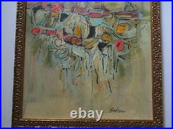 Bellomo MID Century Modern Painting Abstract Expressionism Modernism Vintage
