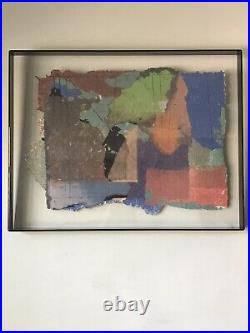 Betty Friedman Modern Abstract Collage Oil Painting -signed- Vintage Cubism