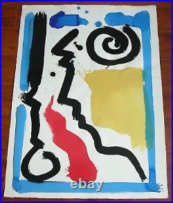 CHRISTOPHER NAYLOR Contemporary LA Artist Signed Watercolor Painting Vtg 1990s