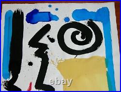 CHRISTOPHER NAYLOR Contemporary LA Artist Signed Watercolor Painting Vtg 1990s