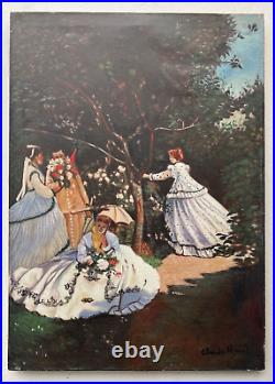 CLAUDE MONET Painting Oil on Canvas (Handmade) Signed and Stamped Vintage art