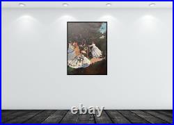 CLAUDE MONET Painting Oil on Canvas (Handmade) Signed and Stamped Vintage art