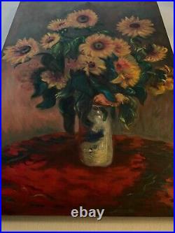 CLAUDE MONET Painting Oil on Canvas (Handmade) Signed and Stamped Vintage art