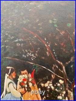 CLAUDE MONET Painting Oil on Canvas (Handmade) Signed and Stamped Vintage art