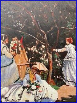 CLAUDE MONET Painting Oil on Canvas (Handmade) Signed and Stamped Vintage art