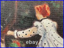 CLAUDE MONET Painting Oil on Canvas (Handmade) Signed and Stamped Vintage art
