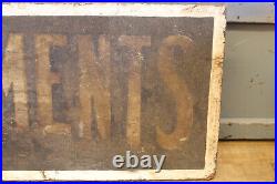 C. 1920s Antique Smaltz Woodard Apts Rooms Advertising Sign Sand Paint Vtg