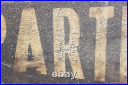 C. 1920s Antique Smaltz Woodard Apts Rooms Advertising Sign Sand Paint Vtg