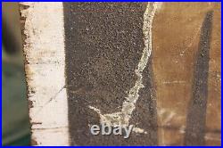 C. 1920s Antique Smaltz Woodard Apts Rooms Advertising Sign Sand Paint Vtg