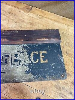 C. 1930s Hand Painted on Metal Double Sided JUSTICE OF THE PEACE Sign