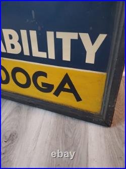 C. 1950s Original Vintage Burdsal's Paint Sign Metal Framed Durability Since 1867