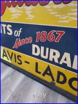 C. 1950s Original Vintage Burdsal's Paint Sign Metal Framed Durability Since 1867