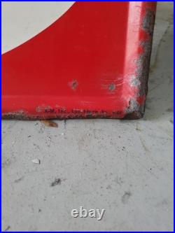 C. 1964 Original Vintage Kyanize Paint Sign Metal The Good Choice Red Cartoon Guy