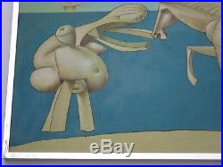 Capanni Carlo Painting Vintage Abstract Cubist Nude Horse Modernism Italian