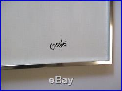 Carole Signed Painting Vintage Retro Abstract 1970's Modernism Pop Art 36 Inches