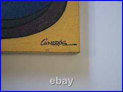 Cendros Mystery Artist Painting Abstract Cubist Cubism Modernism Vintage Signed