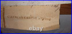Charles Gruppe Studio Painting Sailboat Seascape Signed APPROX 55X 40 Vtg