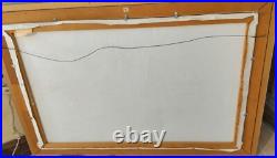 Charles Gruppe Studio Painting Sailboat Seascape Signed APPROX 55X 40 Vtg