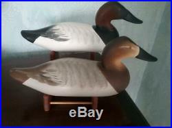 Charlie Joiner Canvasback decoy pair signed & dated 1986 original paint. Great