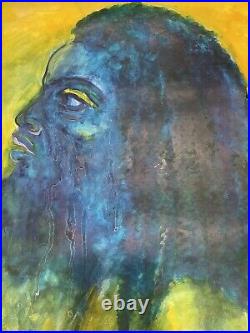 Christopher Gonzalez Jamaican Artist Watercolor/Acrylic Painting Signed 1979 Vtg