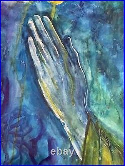 Christopher Gonzalez Jamaican Artist Watercolor/Acrylic Painting Signed 1979 Vtg