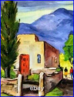 Clifford Holmes (1876-1963) Original Oil Painting, Adobe's Abiquiu, New Mexico