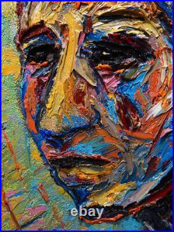 Contemporary Original Oil? Painting? Vintage? Expressionist? Art? Outsider Signed Pop
